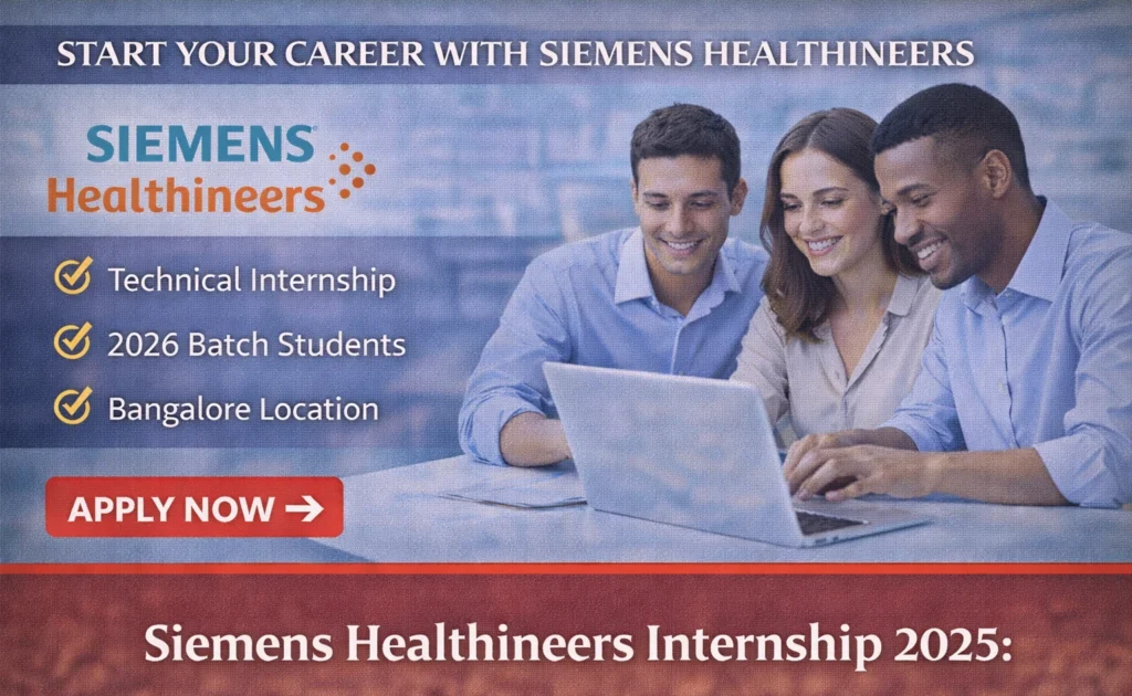 Siemens Healthineers Draughtsman Internship 2026