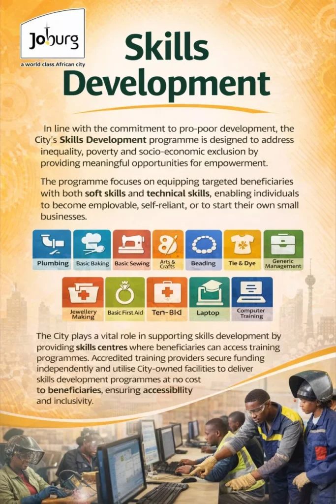 City of Johannesburg Free Skills Development Programmes 2026