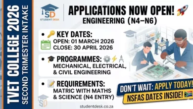 TVET College Second Trimester Applications 2026