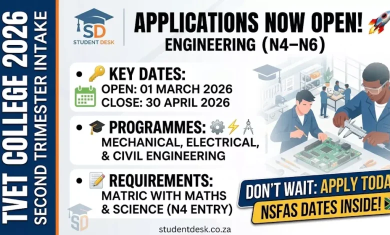 TVET College Second Trimester Applications 2026